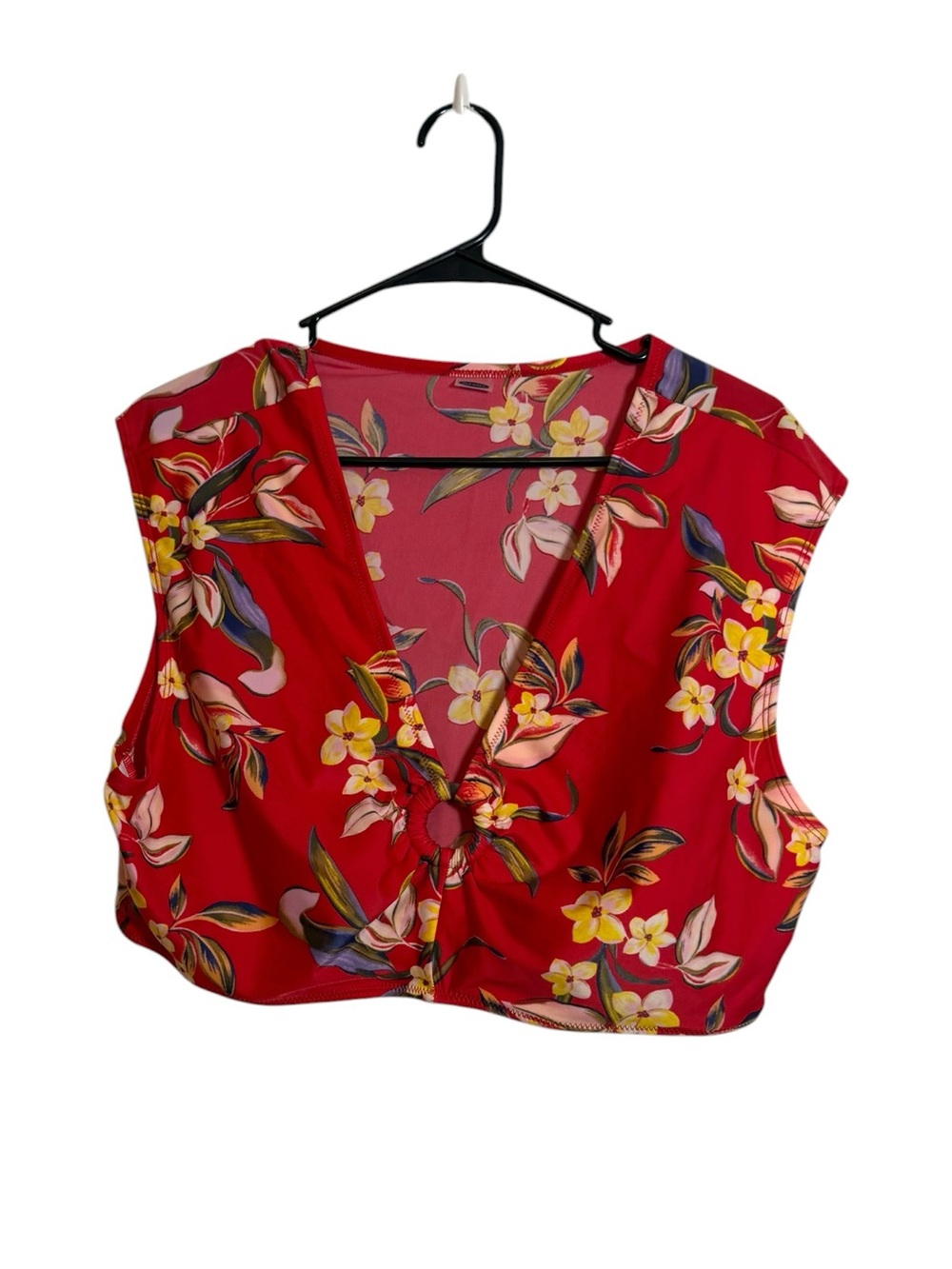 Old Navy Red Tropical Swim Top sz XXL